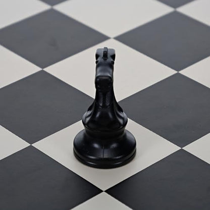 WE Games Replacement Staunton Chess Piece - Dark Knight, Plastic Chess Piece with Felt Bottom, Classic Design for Tournament Chess Set - color: Black Knight