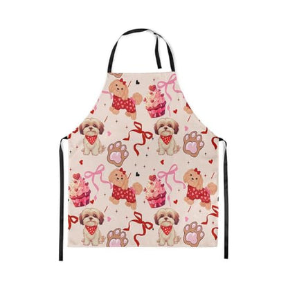 Castle Fairy Cute Rabbit Deer Kitchen Apron - color: Bowknot Dog Red