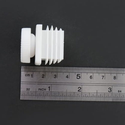 Antrader Home Office Table Desk Adjustable Leveling Feet,Plastic Metal Square Tube Insert Kit, 30mm x 30mm White, M8 Thread 28mm Base Diameter, 12 Sets - color: White,d28xm8, size: 30x30mm