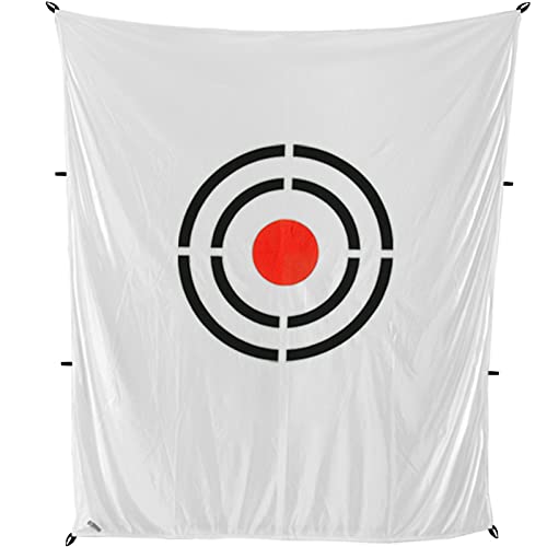 Golf Target Hitting Cloth - 6 X 5 FT White Fast Setup Sturdy Practice Trainers Basement Yard for Golfers Adults Players Teens Gifts