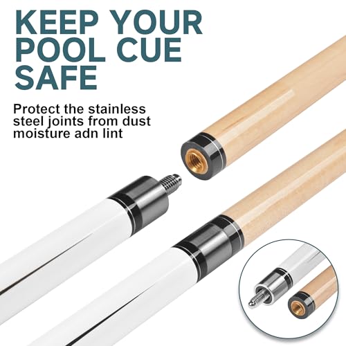 HomeSeason Pool Cue Stick 58" Billiard Cue Sticks Professional Low Deflection Pool Sticks - color: 21oz