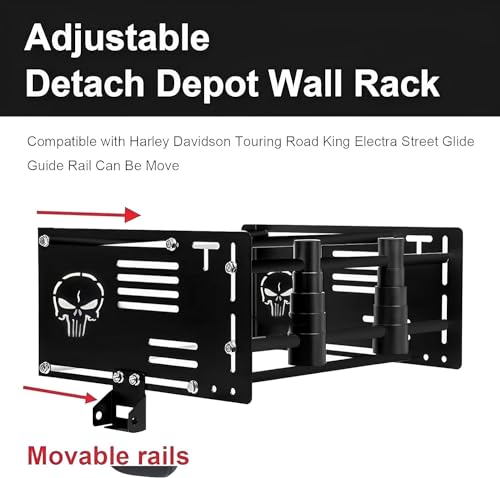 Tour Pack Trunk Wall Mount Storage Luggage Rack for Harly Davidson Road Glide/Road King/Street Glide/Electra Glide, Replace# 93100005 (Multifunctional) - style: Multifunctional
