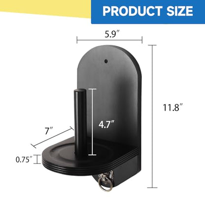GSE Games & Sports Expert Billiard Wall Mounted Wood Cone Chalk Holder, Pool Table Cone Chalk Holder, Billiards Accessories (3 Colors Available) - color: Black