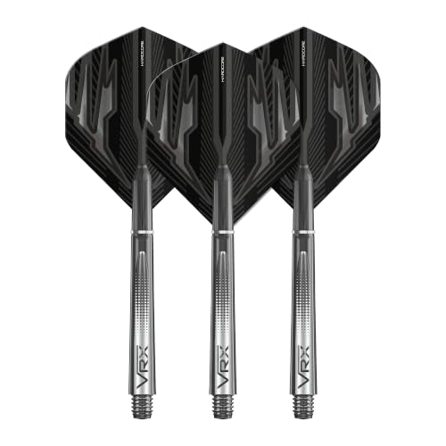 RED Dragon Dart Flight & Stems Combo - 4 Sets of Standard Flights and 4 Sets of Medium VRX Stems Per Pack
