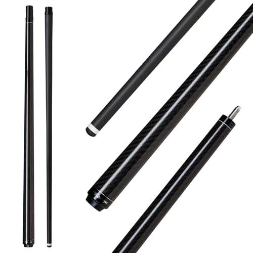 Carbon Fiber Short Pool Cue,32"/36"/42"/48" Low Deflection Kids Pool Cue,Professional Carbon Fiber Billiard Cue Shaft 5/16×18 - color: 48",12.5mm Tip