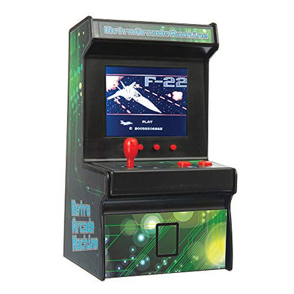 Funtime Gifts MINI Arcade Machine - 200 Built-in Games, Portable Desktop Gaming Console with Joystick & 2.8" Colour Screen & Sound - Retro Arcade Games for Kids
