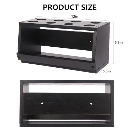Ping Pong Paddle Holder Wall Mount & Desktop 2-in-1,Table Tennis Racket Display Organizer Holds 8 Rackets, Ping Pong Paddle Storage Rack in Game Room, Man Cave, Office, Home, Black - color: Desktop/Black
