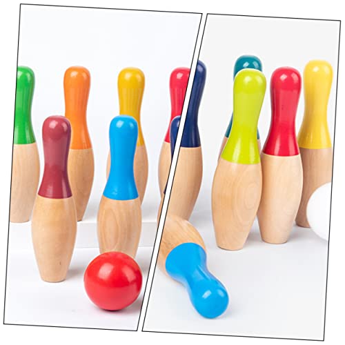 Abaodam 1Set Colorful Bowling Indoor for Family Fun and Party Games Smooth Surface Design for Play Tabletop Bowling Activity