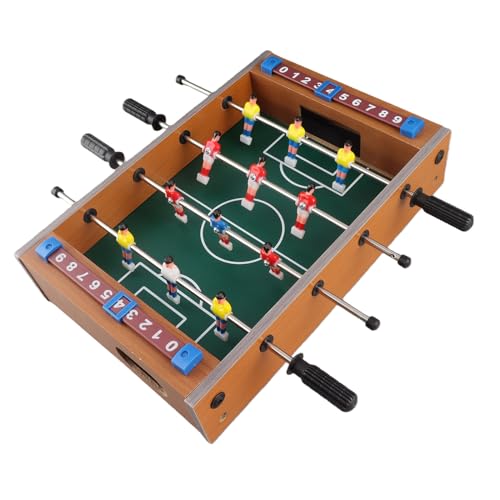 Estink Mini Foosball Table, Wood ABS Tabletop Soccer Game 34.5x21.5cm with Slider Scoreboard Thick Rods Easy Setup for Kids Family Party Indoor Play