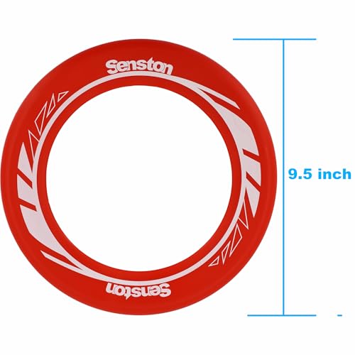 Senston Flying Disc Easily Catch and Throw Sports Disc 9.5 Inch Flying Discs for All Levels - color: Blue/Red/Yellow