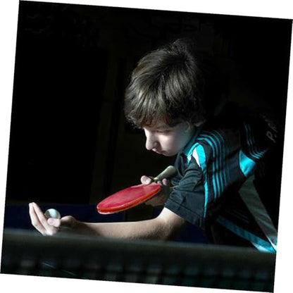 KESYOO Double Side Table Tennis Paddle Set with Short Handles Balls Carry Bag Non Slip Grip Rubber for Strong Speed Beginner Friendly Pingpong Rackets for Indoor and Outdoor Play