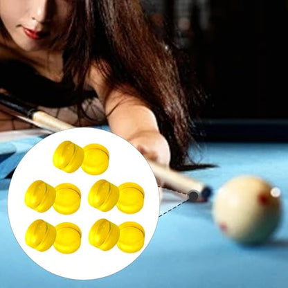 10 Pieces Break Jump Clear Cue Tip Billiard Pool Cue Tip Hard Professional Replacement for Player Billiard Beginners Snooker - color: yellow