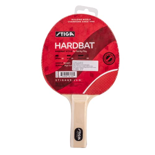STIGA Beginner Ping Pong Paddles - Recreational to Performance Table Tennis Rackets Ages and Skill Levels - Multiple Styles + Performance Levels Available - style: Hardbat