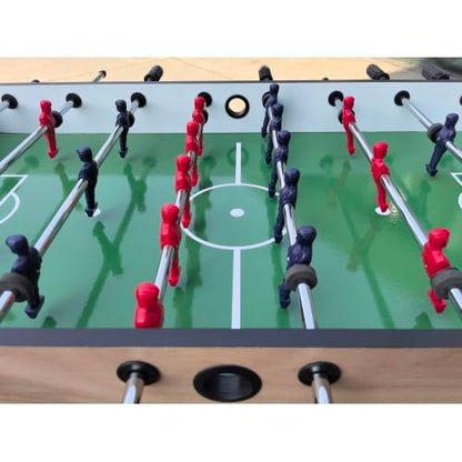 4ft Foosball Table Soccer Game Table Easy to Assemble with Wooden Steel Construction Indoor Sports Fun for Adults & Teens in Home&Apartments&Game Rooms - color: Wood