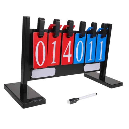 Holibanna Weatherproof Portable Tabletop Scorekeeper Flip Scoreboard for Basketball Football Tennis Volleyball with Stable Freestanding Base and Thickened Construction
