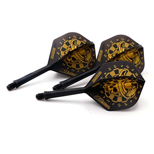 CUESOUL ROST Integrated Dart Shaft and Dart Flight Standard/Slim/Diamond/Big Wing/Tear/Diamond - color: 28mm-Standard Shape-King Skull