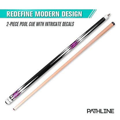 Pool Cue Stick - 58 inch Canadian Maple Billiard Pool Stick - color: Purple, size: 21oz