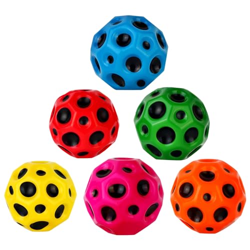Super Bouncing Ball,Children's Super Hot, Easy to Grasp and Capture Suitable for Children of All Ages, Indoor and Outdoor Games - color: 6 pack