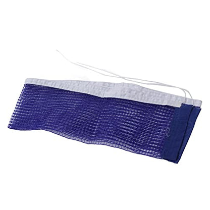 Table Tennis Net for and Adults, Pong Net Replacement, 180cm Length 15cm Height Blue Polyester with 2 Iron Brackets, Portable Foldable for Table, Home and Classroom