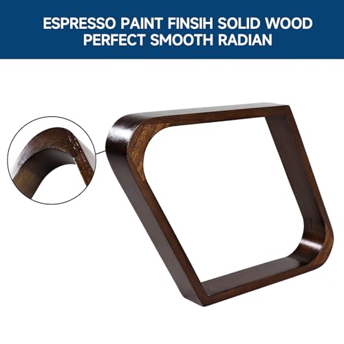 GSE Games & Sports Expert Solid Wood Billiard 8-Ball Triangle / 9-Ball Diamond Pool Ball Racks for 2-1/4" Pool Balls, Pool Table Accessories - color: Espresso, style: 9-Ball Diamond Rack