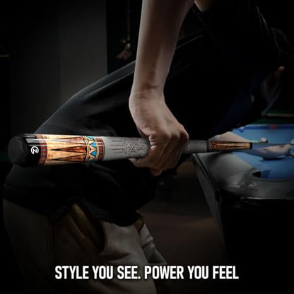 Z LUK Carbon Fiber Pool Cue Stick, Low Deflection Billiard Cue Sticks 12.5mm Tip, Professional Pool Stick for Adults with 3/8-8 Stainless Steel Joint - color: Obsidian Monarch