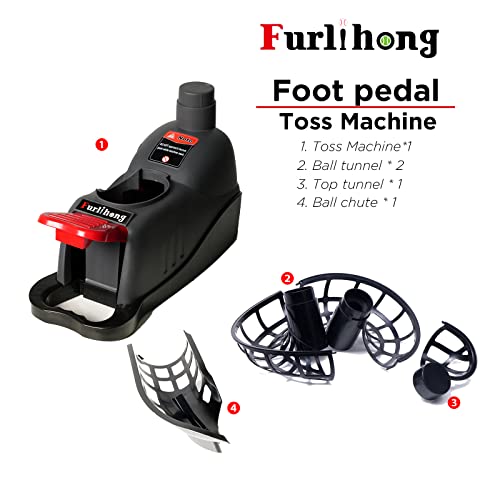Furlihong 898BH Baseball Soft Toss Machine, Angle Adjustable, Step On Paddle and Release to Launch, No Power Supply Needed, Works with Regulation Baseball