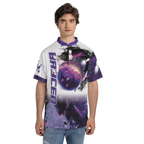 Personalized Custom Jersey for Men, Uniform Shirt for Bowling Team Gift - color: D2