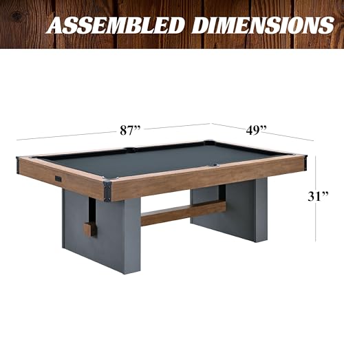Barrington Billiards Urban Collection Multiple Styles Pool Table, Preassembled Playfields, Perfect for Family Game Rooms - style: 7 Ft. Urban