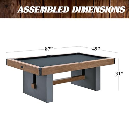 Barrington Billiards Urban Collection Multiple Styles Pool Table, Preassembled Playfields, Perfect for Family Game Rooms - style: 7 Ft. Urban