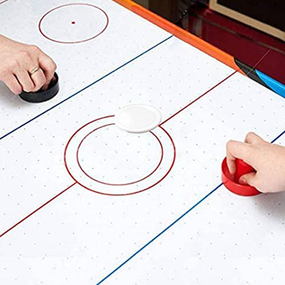 Air Hockey Pucks and Paddles, Air Hockey Pucks Air Hockey Replacement Set Ice Hockey Pushers Pucks Paddles Table Family Game Black - color: Black