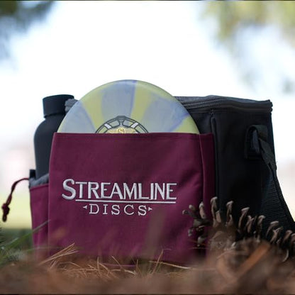 Streamline Discs Cell Disc Golf Starter Bag (Burgundy/Black)