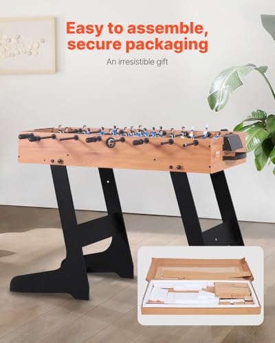 VEVOR Foosball Table, 55 inch / 42 inch Standard Size Foosball Table, Indoor Full Size Football Table for Home, Family, and Game Room, Soccer with Durable Soccer Set - size: 42IN