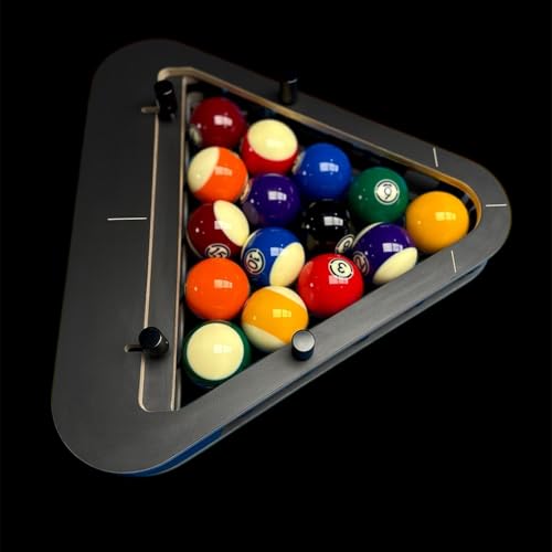 Professional Billiard Rack System - Heavy Duty Solid Wood Triangle/Diamond Pool Ball Racks for 8-Ball/9-Ball, Eliminates Gaps, Essential Billiards Accessories - color: 2mix