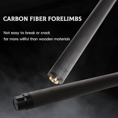 100% Carbon Fiber Shaft, Black Technology Shaft of Pool Cue Front Part for Billiard Play/Break/Snooker Cue Shaft with Foam- 737 mm,745mm,765mm - color: Black, size: 12.9*21.4*737