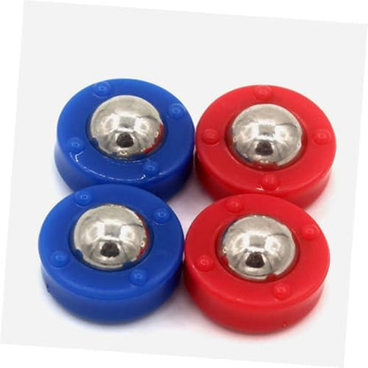 Happyyami 20pcs Tabletop Shuffleboard Pucks Accessory Set Mini Shuffleboard Game Replacement Discs for Home Clubs Entertainment Venues Boost Game Excitement with Red Blue Roller Balls