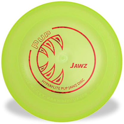 Hyperflite Pup Jawz Puncture Resistant Dog Flying Disc, Small Dogs | Puncture Resistant, Competition Approved | 7-inch, 90g | Small Dogs | Yellow - color: Yellow