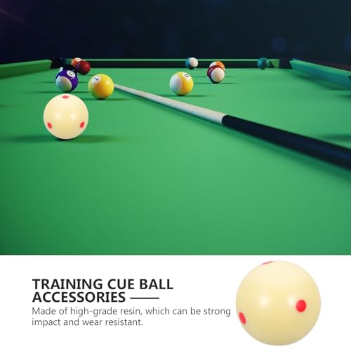 FOMIYES Professional Cue Ball with Marked Dot Pattern, Resin Pool Ball Billiard Training Accessory for American Billiards Practice and Skill Improvement