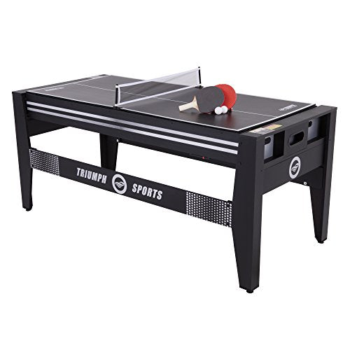 Triumph USA 4-in-1 Swivel Table, 72", Black