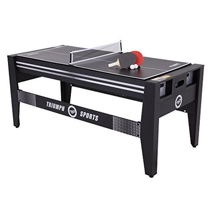Triumph USA 4-in-1 Swivel Table, 72", Black