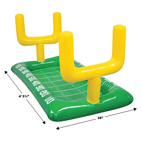 Beistle Inflatable Football Field Buffet Cooler with Goal Posts, 28” x 4’ 5.75” - Food & Drink Cooler, Drink Containers for Parties, Football Party Decorations, Game Day Coolers - style: Football Field Buffet Cooler