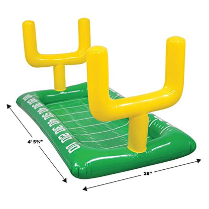 Beistle Inflatable Football Field Buffet Cooler with Goal Posts, 28” x 4’ 5.75” - Food & Drink Cooler, Drink Containers for Parties, Football Party Decorations, Game Day Coolers - style: Football Field Buffet Cooler