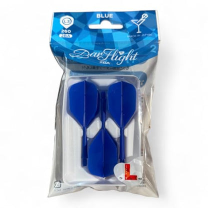 L-style BarFlight One-Piece Dart Flight and Shaft – L3 Shape – 26mm - color: Blue