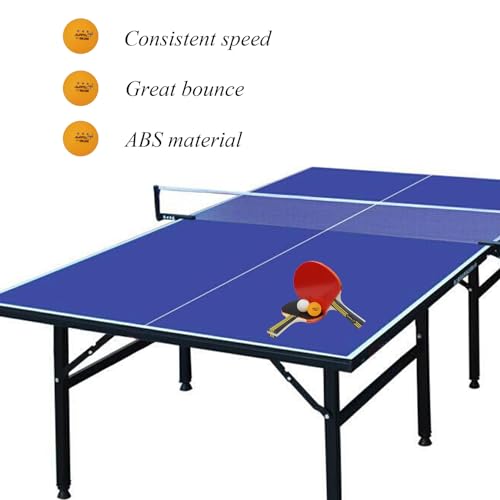 MAPOL 50 White 3-Star Table Tennis Balls Bundle with 50 Orange Training Table Tennis Balls