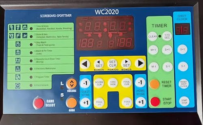 Multisport Indoor Tabletop Scoreboard with remote control, Black