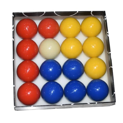 Billiard Balls Pool Table Ball Set - size: 2-1/4 Inch Red Yellow Blue