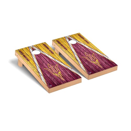College Team Cornhole Boards, 2x4 Premium Corn Hole Board Set, Officially Licensed Cornhole Boards, Perfect for Tailgates - color: Arizona State, size: 1. NO Fun Accessories