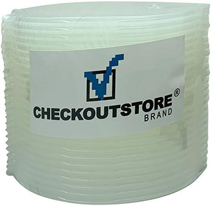 CheckOutStore (800) Clear Compact Slim Round Clamshell CD/DVD Case with Lock on Top (Clear) - color: Clear, size: 800 Units