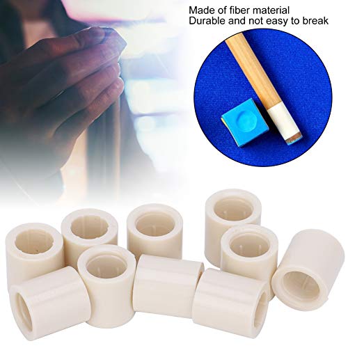 VGEBY 40pcs Billiard Cue Ferrules, White Fiber Pool Cue Stick Ferrules Set Rod Repairing Tool Tubes Billiard Accessories - color: As Picture Shown