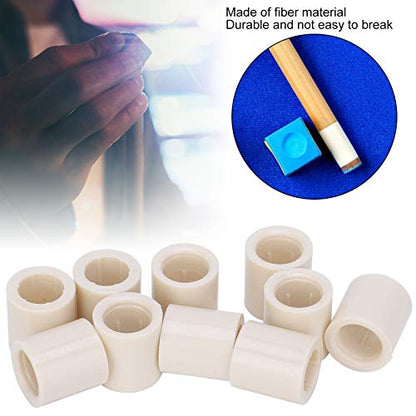 VGEBY 40pcs Billiard Cue Ferrules, White Fiber Pool Cue Stick Ferrules Set Rod Repairing Tool Tubes Billiard Accessories - color: As Picture Shown
