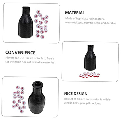1 Set Dice Bottle Resin Dice Dices Pool Table Balls Tally Peas Red Pool Snooker Billiard Shaker Bottle Pool Shaker Bottle Snooker Accessory Snooker Bottle Dice Cup Billiards